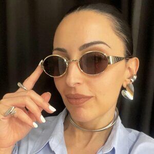 NEW GUCCI SUNGLASSES GOLD BROWN WOMEN EYEWEAR GUCCI